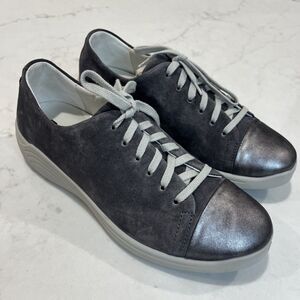 Romika NEW Sina‎ Gray Suede Comfort Cap Toe Casual Sneakers Shoes EU 37 6-6.5
